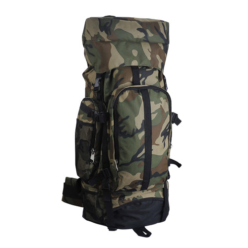 Camouflage 30" Water-Resistant Mountaineer's Hiking & Camping Backpack – Heavy-Duty 600D Polyester, Hardened Bottom, Multi-Pocket for Multi-Day Adventures
