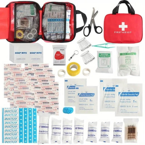 173-Piece Large First Aid Kit – Portable Emergency Bag for Outdoor Hunting, Hiking, Camping, Survival & Home Use
